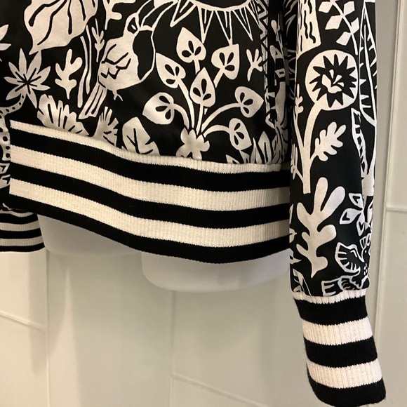 NWT$328 Johnny Was Workshop SMALL Silk Luciana Bomber Jacket - Picture 4 of 11